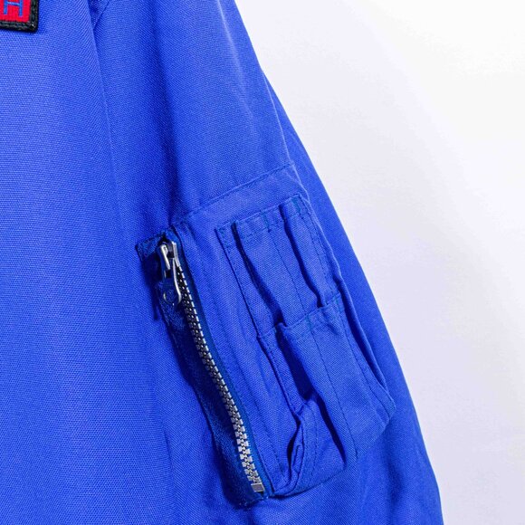 Polo Ralph Lauren Hi Tech Fleece Lined Bomber Jacket Puffer XL VTG 90s *damage* - Picture 5 of 15